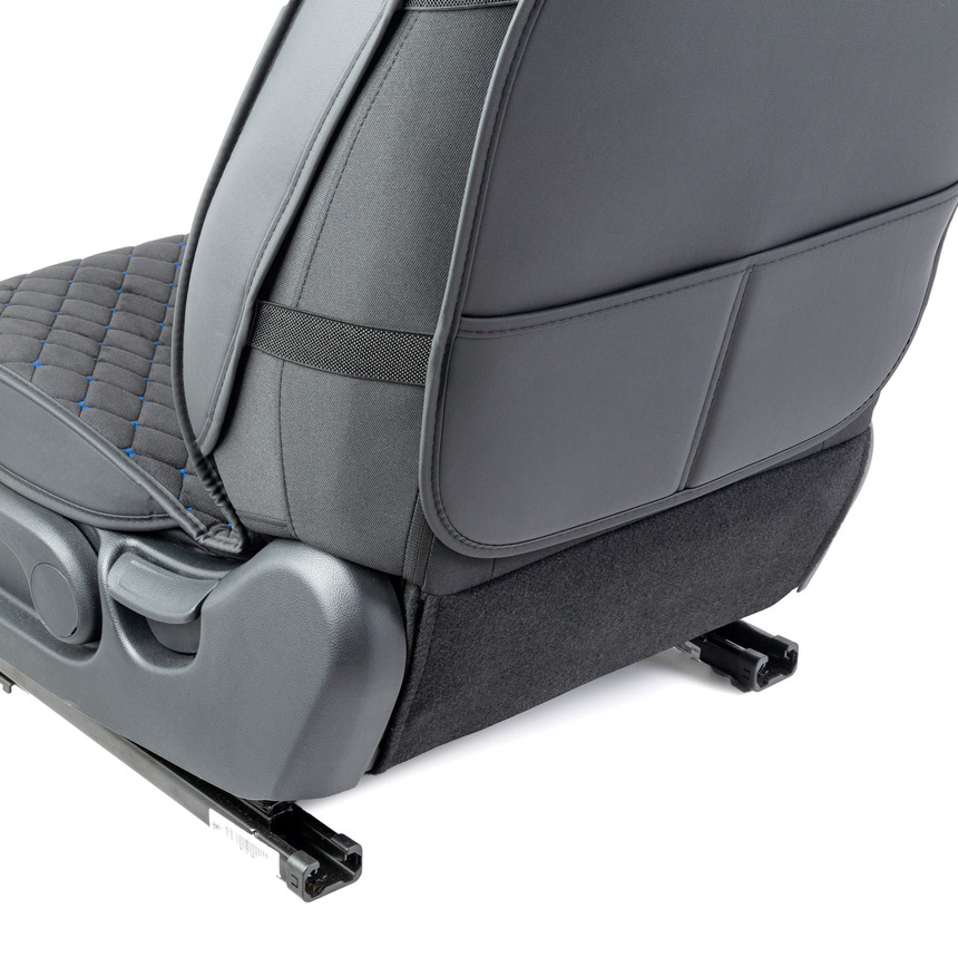 Каркасные накидки на передние сиденья "Car Performance", 2 шт., алькантара CUS-2012 BK/BL