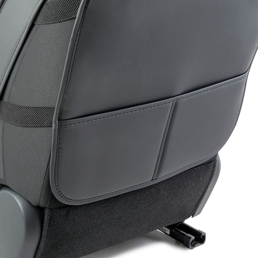 Каркасные накидки на передние сиденья "Car Performance", 2 шт., экокожа CUS-2072 BK/BK