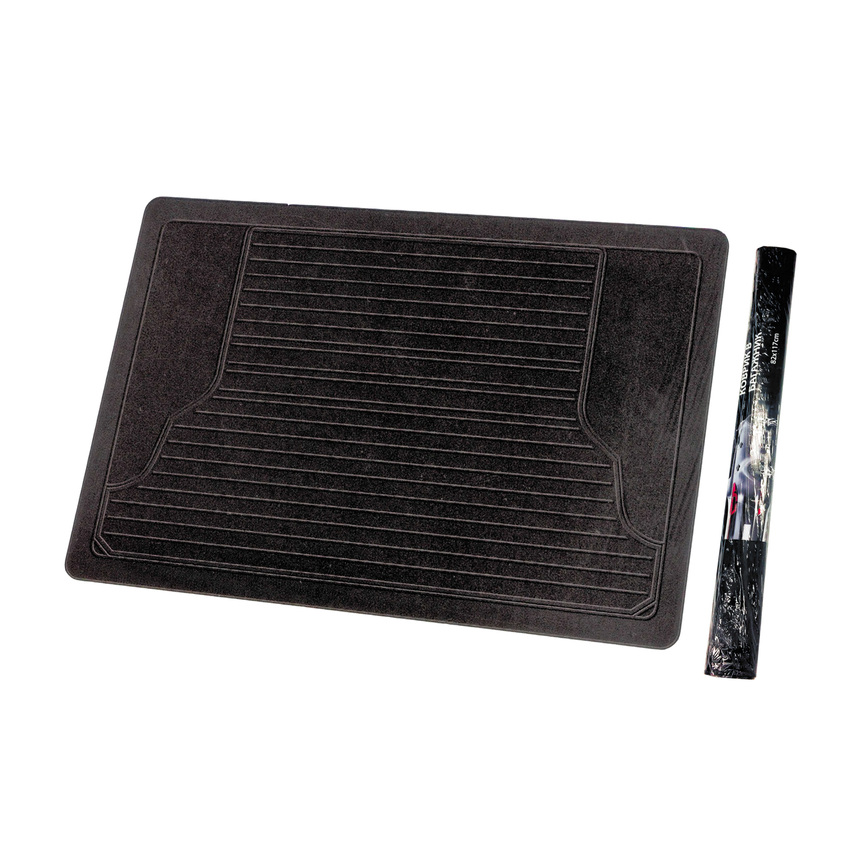Коврик в багажник (ПВХ) 140 х 109 см MAT351 BK