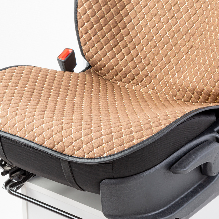 Накидки на передние сиденья "Car Performance", 2 шт., fiberflax CUS-1052 BR/BE