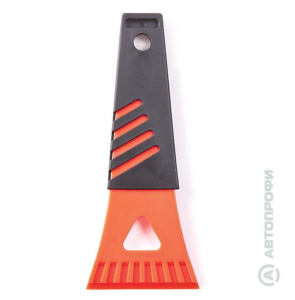 Скребок для снега с прорезиненной ручкой, 18 см., AUTOPROFI SC-1016 ORANGE