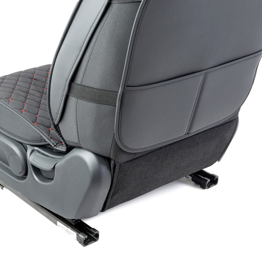 Каркасные накидки на передние сиденья "Car Performance", 2 шт., алькантара CUS-2012 BK/RD