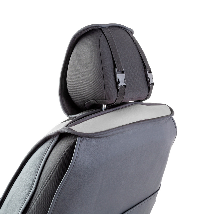 Каркасные 3D накидки на передние сиденья "Car Performance", 2 шт., экокожа/алькантара CUS-3044 BK/GY