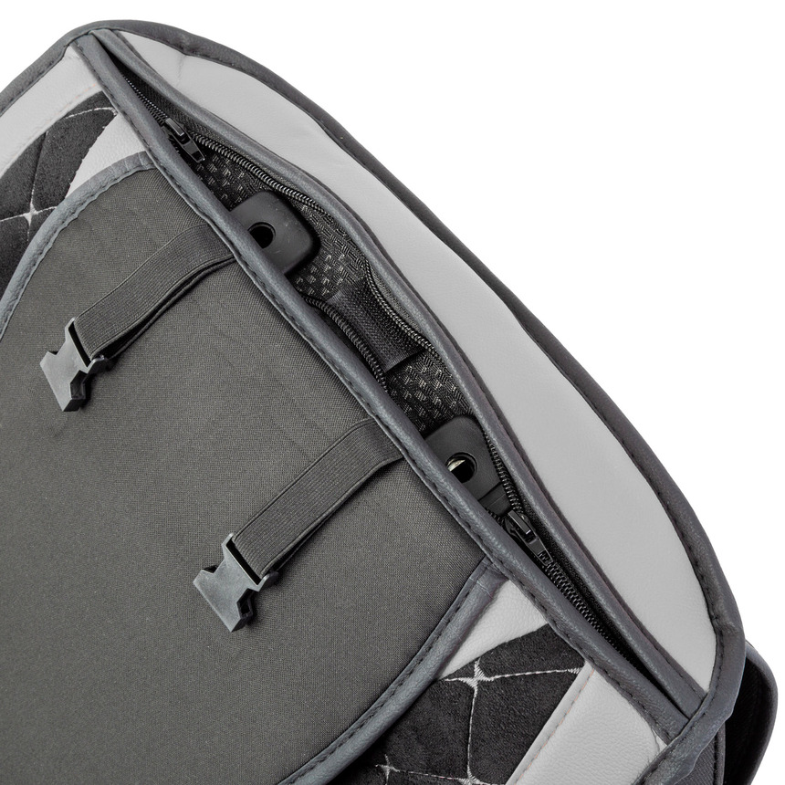 Каркасные 3D накидки на передние сиденья "Car Performance", 2 шт., экокожа/алькантара CUS-3044 BK/GY