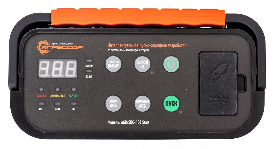 Панель управления зарядного устройства для аккмулятора автомобиля