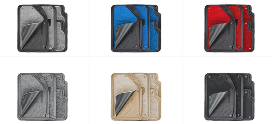 Автомобильные коврики из ковролина и коврики с вставками из ковролина 